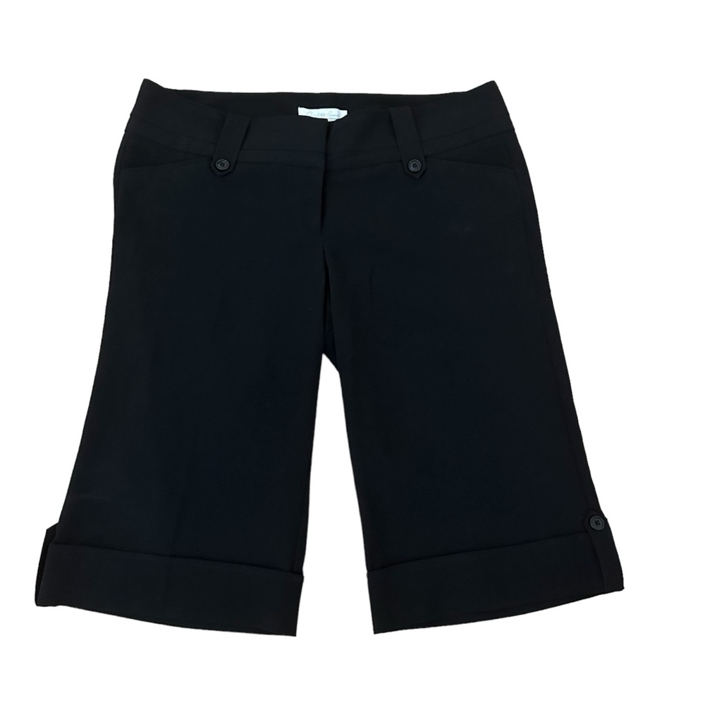 Charlotte Russ Dressy Bermuda Cuffed Shorts Black Size 11